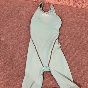 Arena Powerskin ST 2.0 Women's Open Back Racing Swimsuit Full-Aquamarine Color